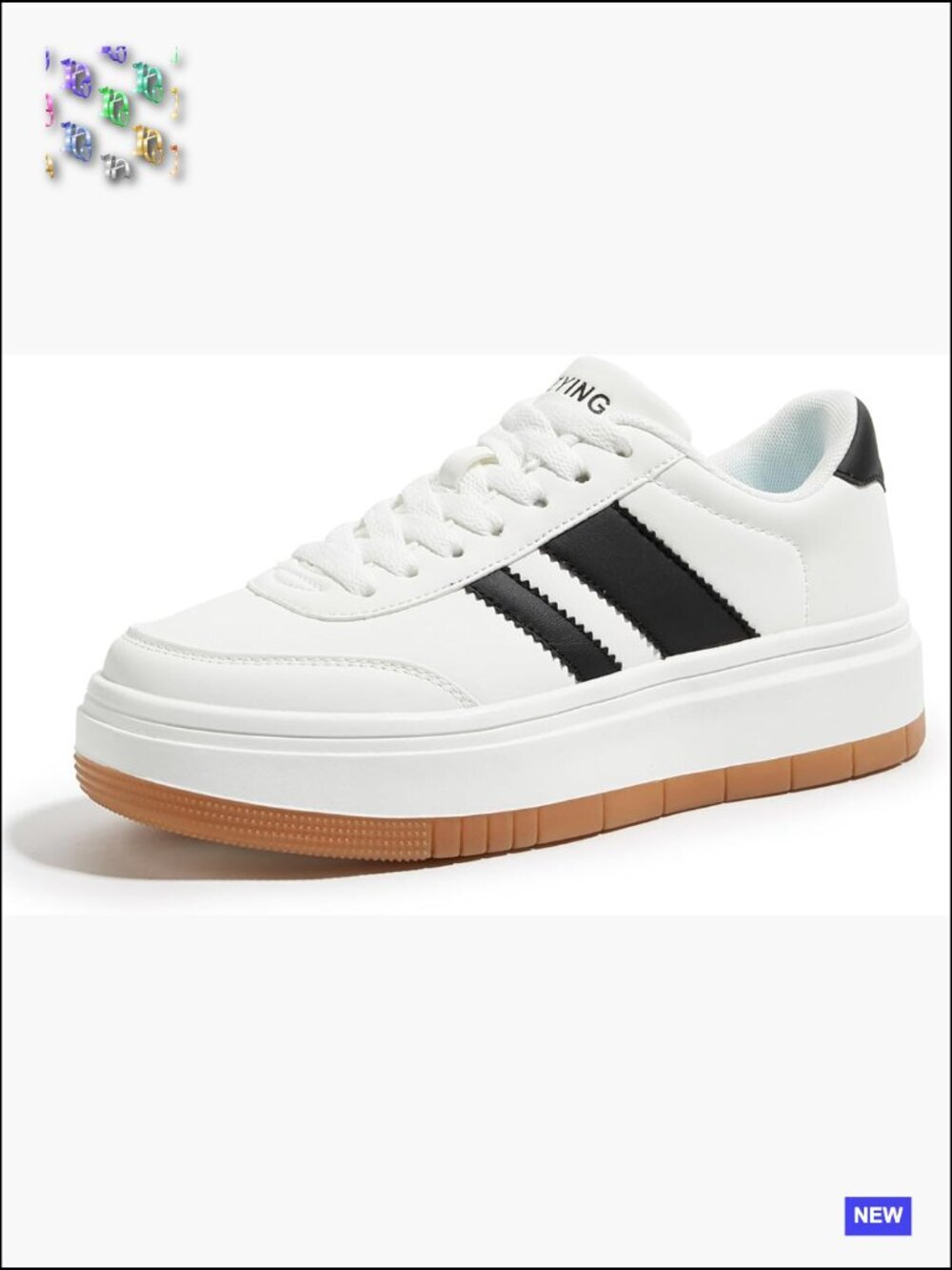 Retro Platform Sneakers Classic Vintage Tennis Shoes Lightweight Lace-Up Walking